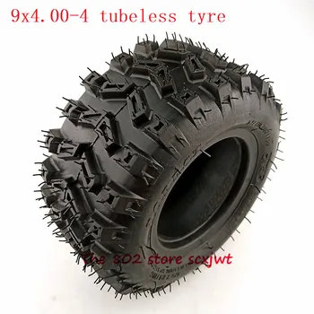 

9X4.00-4 Vacuum tires 9*4.00-4 tubeless tyre wheel for Turf Rider Tread Tubeless Lawnmower Golf Go Cart ATV Pocket Bike Go Kart