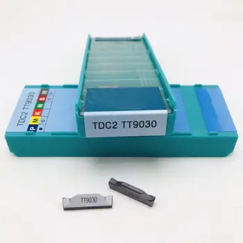 

10 pieces TDC2 TT9030 grooving and cutting tool carbide insert double-headed 2mm tool metal lathe tool TDC2 turning tool