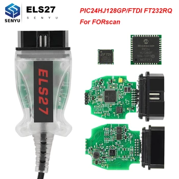 

ELS27 FORScan For Ford/Mazda PIC24HJ128GP FTDI ELM 327 OBD 2 OBD2 Car Diagnostic Auto Tool ELS27 Support J2534 PK ELM327 V1.5