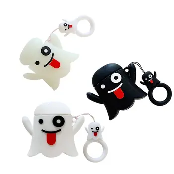 

Cute Halloween Grimace Pattern Soft Silicone Protective Case Shockproof Cover Skin Protector with Lanyard for Airpods 1/2 Hot