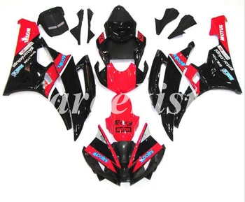 

4 Gifts New ABS Injection Mold Motorcycle Full Fairings Kit Fit For YAMAHA YZF-R6 2006 2007 R6 06 07 bodywork set Red black