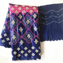 Последний Базен riche getzner nouveau хлопковый таз riche getzner Африканское сухое кружево нигерийская Кружевная повязка на голову 5+ 2 ярдов