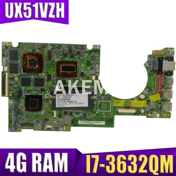 

UX51VZH Motherboard For Asus U500V U500VZ UX51VZA UX51VZ Laptop Mainboard UX51VZA 90R-NWOMB1L00Y 4G/I7-3632QM (V2G)