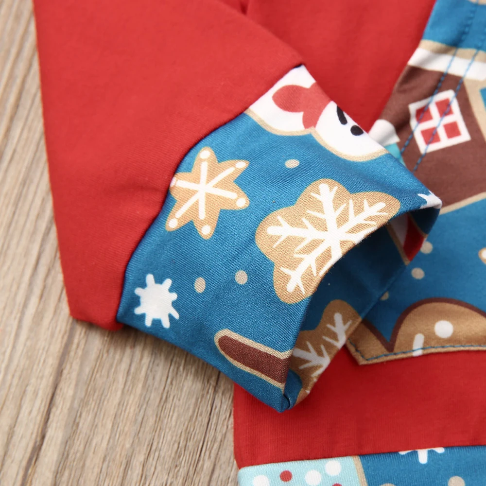 Коллекция года, брендовые рождественские топы с капюшоном для маленьких мальчиков, штаны-шаровары Одежда с принтом снеговика спортивный костюм