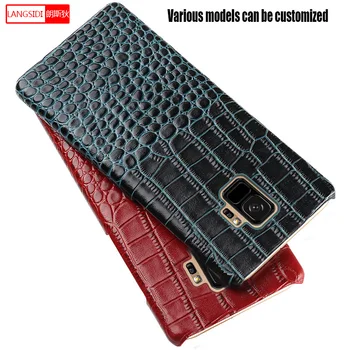 

LANGSIDI Genuine Leather Original Shockproof phone case for LG V50 V40 V30 30plus 20 G5 Nexus 5X G7 G6 Q6 Back case cover