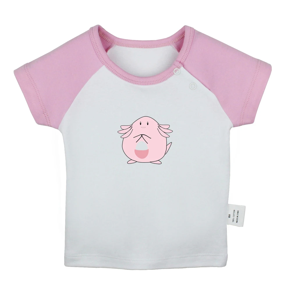 Футболки для новорожденных с покемонами Togepi Jigglypuff Chansey Gengar Lickitung, цветные футболки с короткими рукавами для малышей - Цвет: JbBabyYCP945D