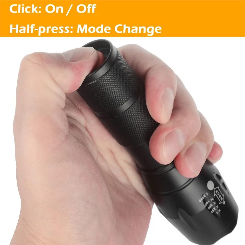 US $15.98 UltraFire Zoomable LED Multicolor Flashlight Multifunctional Tactical Torch 4 Color In 1 Hunting Fishing Lamp Flash