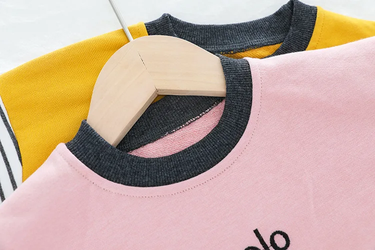 2019 специальное предложение, распродажа, roupa infantil, костюмы для маленьких девочек Модные осенние цветные рукава для девочек, санитарная