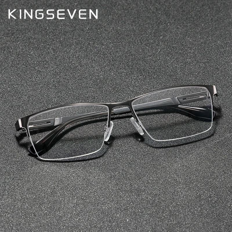 Мужские и женские очки для близорукости KINGSEVEN черно-золотистые коррекции зрения