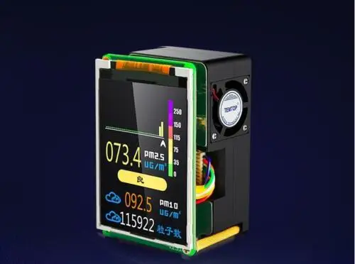 

Laser PM2.5 PM10 Home Office Air Quality Tester y Detector TFT LCD display