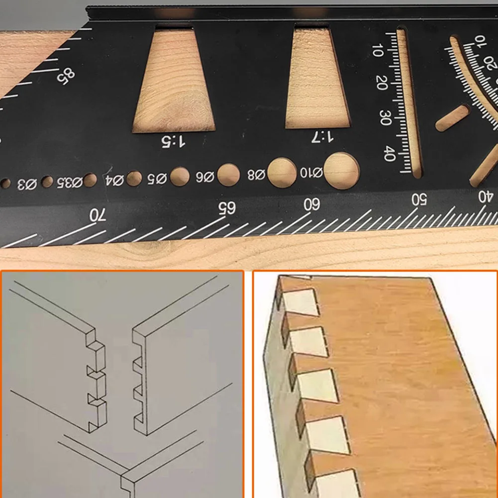 

45 90 Degree Square Angle Ruler Multifunctional Measuring Accurate Aluminum Alloy Accessories Marking Gauge Woodworking Portable