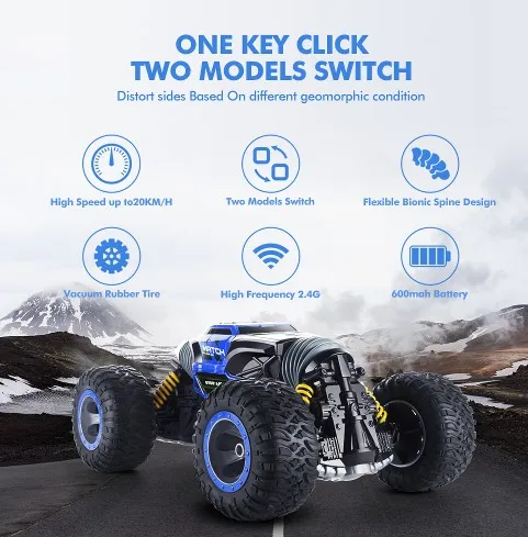 2,4 GHZ пульт дистанционного управления, автомобиль для внедорожника, 4WD Onekey Конвертация, грузовик для альпинизма, игрушка с дистанционным управлением