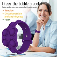 Aliexpress - Silicone Bubble Wristband Mini Dimples Bracelet Fidget Sensory Toy Finger Decompression Game Stress Reliever Educationa Toys