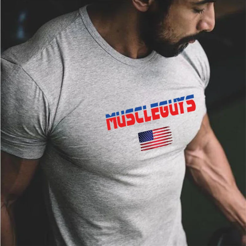 

Fitness Tshirt Cotton Mens Shirts New Breathable Mens Short Men Cool Tee Shirt Tops Short Sleeve Clothing Trend Casual T Shirts
