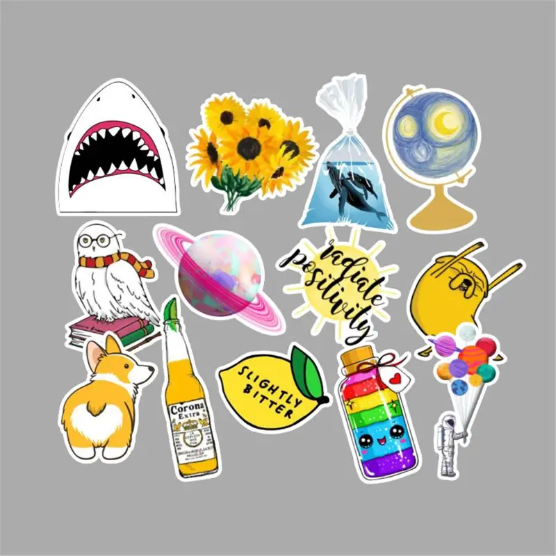 53 шт мультфильм желтый INS стиль милый стикер граффити DIY стикер s
