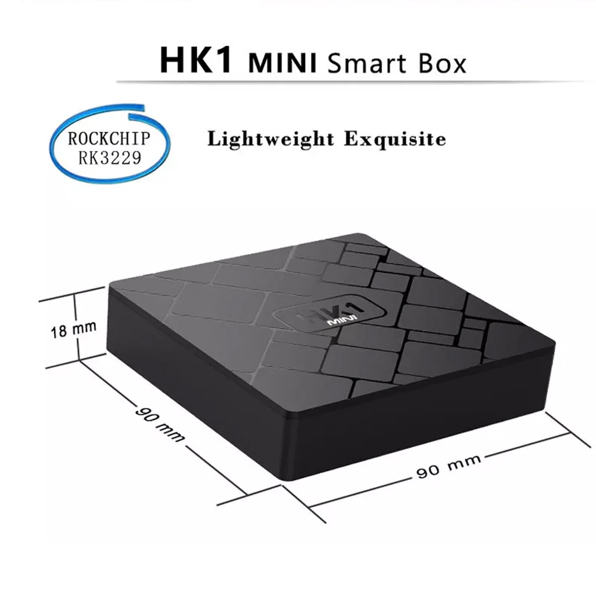 HK1 Мини ТВ приставка Android 8,1 RK3229 2 Гб ОЗУ 16 Гб ПЗУ Android wifi 4 к H.265 ТВ приставка телеприставка для Youtube Facebook