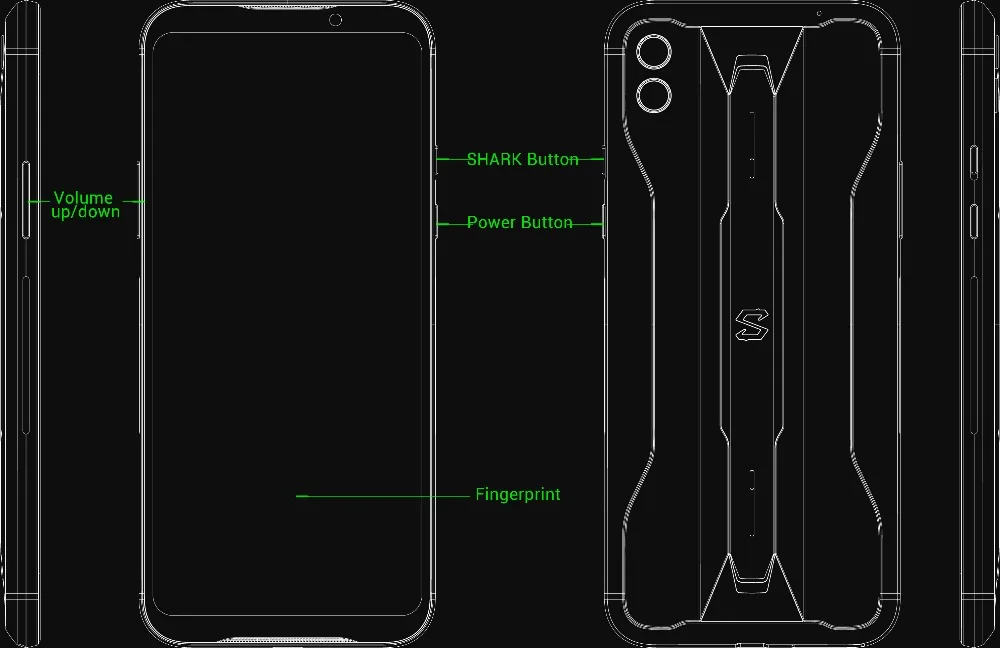 Смартфон Xiaomi Black Shark 2 Pro 12 Гб ОЗУ 256 Гб ПЗУ игровой смартфон 6,3" полный экран Snapdragon 855 Plus Восьмиядерный мобильный телефон