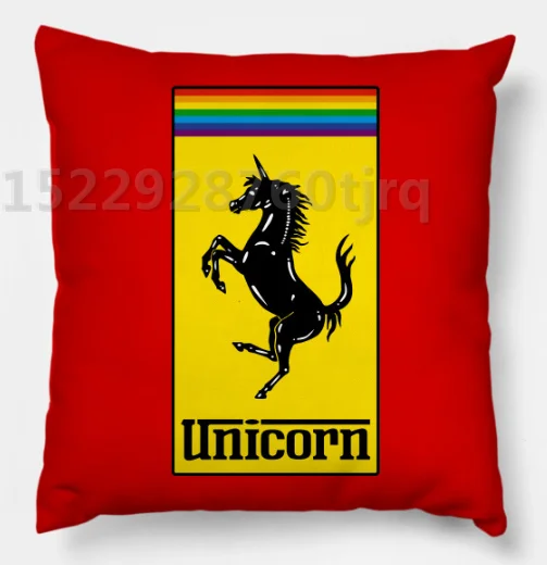photo color Чехол для подушки с логотипом FERRARI, Хлопковый чехол для подушки 45X45 см, 55X55 см(двусторонний - Цвет: photo color