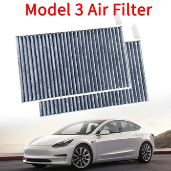 

Cabin Air Filter 2 Pack With Double Effect Activated for Tesla Model 3 Carbon Air Conditioner Replacement Fresh Breeze Cabin Air