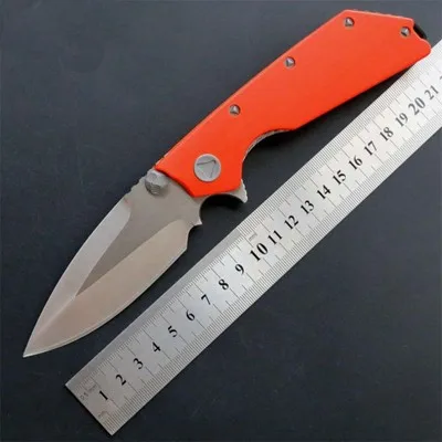 

Outdoor folding knife high hardness with self-defense folding knife bearing D2 steel G10 handle wild survival knife
