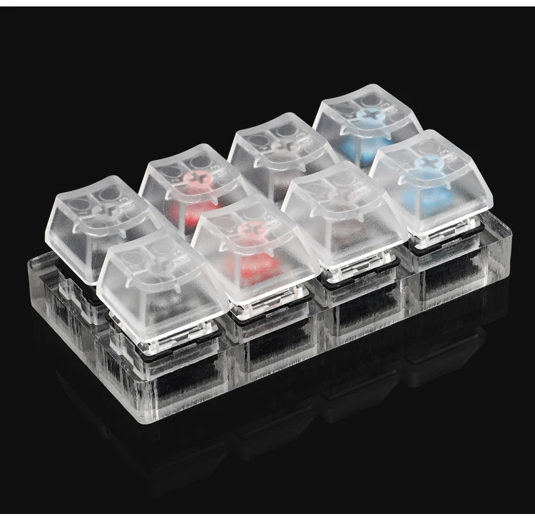 Teclado Mecânico Switch Tester Keycaps Translúcidos Cherry mx Kailh Switches Preto Vermelho Marrom Azul 12 Chaves - Imagem 4