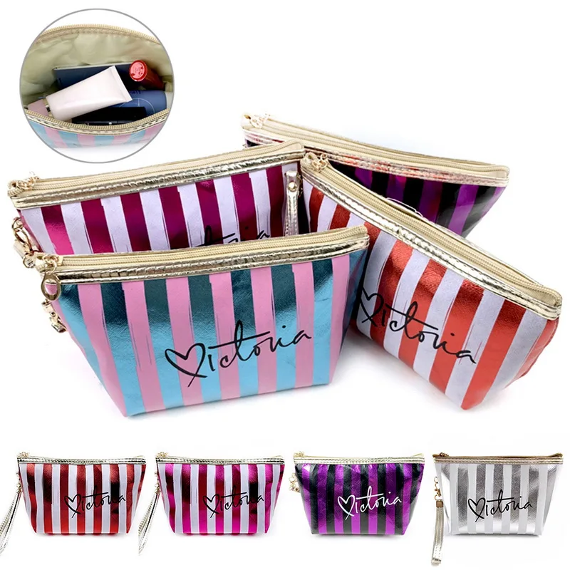 MoneRffi Portable Makeup Case Cosmetic Bag Pouch Travel Organizer Purse Wristlet With Zipper Wash pouch Toiletry kits Storage
