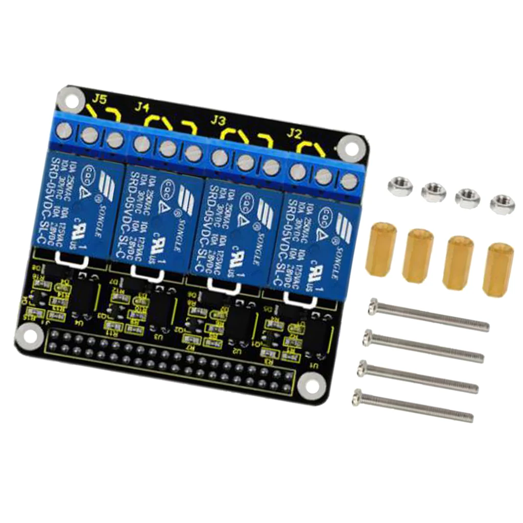 Keyestudio RPI 4 Channel Relay Board Module 5V Relay Shield for Raspberry Pi