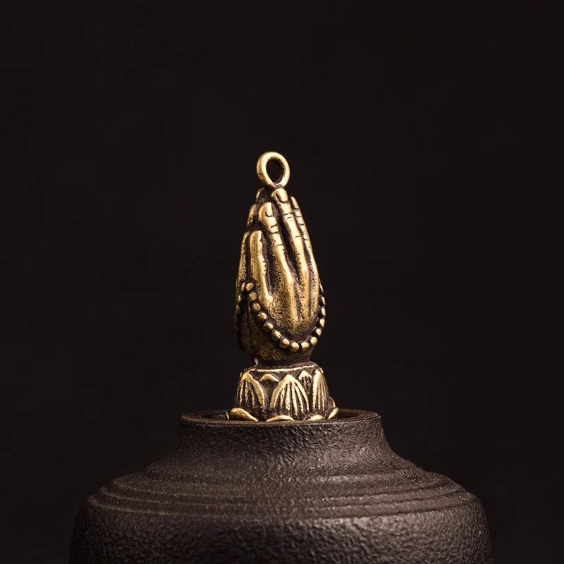 brass buddha hand keychain (3)