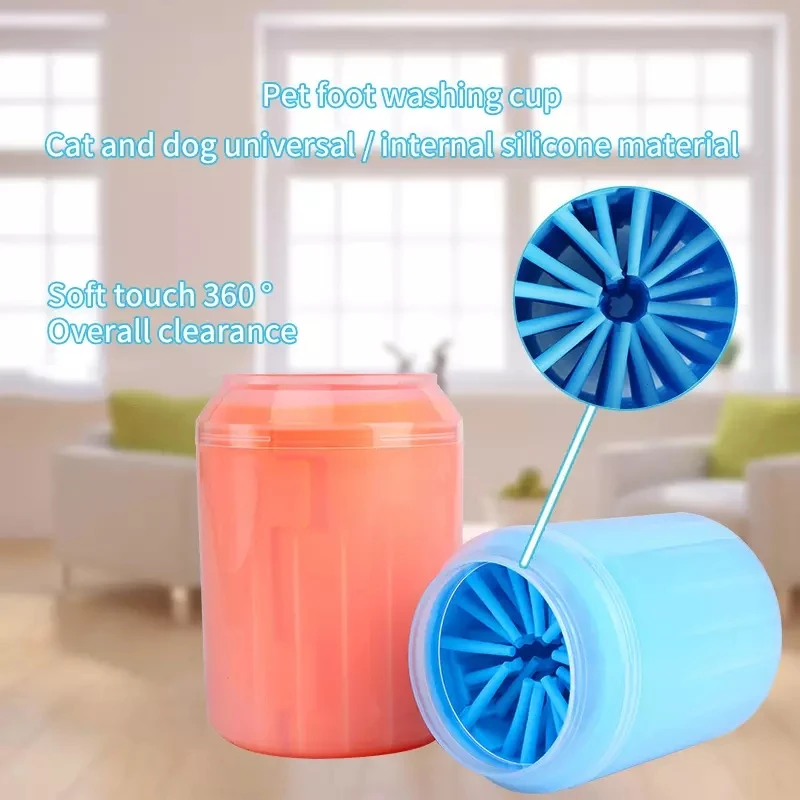 

2020 New Dog Paw Cleaner Cup Soft Silicone Combs Pet Foot Washer Cup Paw Clean Brush Quickly Wash Dirty Cat Foot Cleaning Bucket