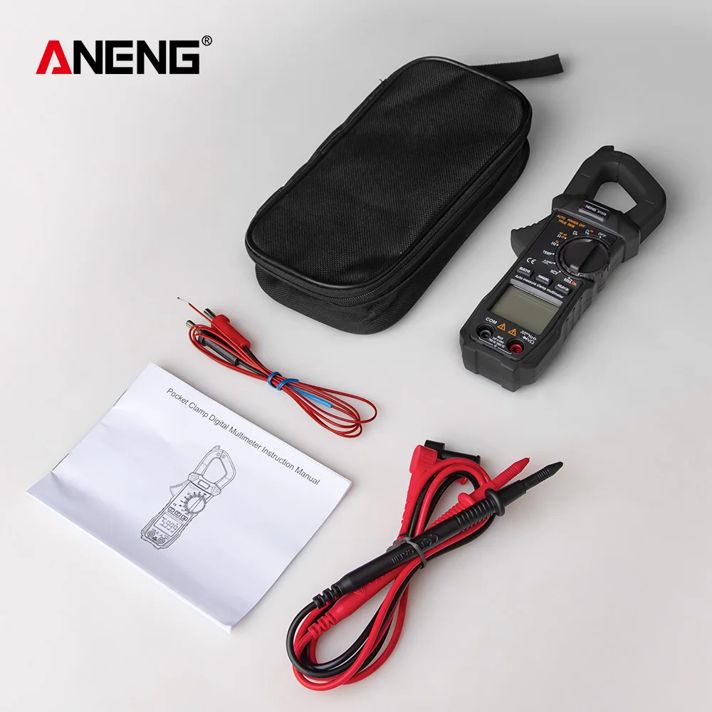 Черный ANENG ST209 мультиметр цифровой токовые клещи 6000 отсчетов True RMS Amp DC/AC клещи токоизмерительные kaws клещи мультиметр токовые тестер постоянного тока мультиметр 400 В dc dc multimeter мультиметор с клещами - Цвет: Черный