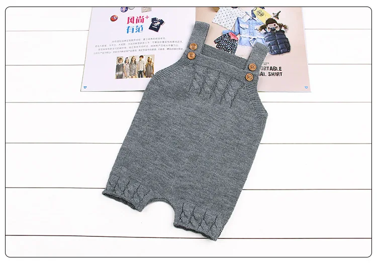 INS Childrenswear Autumn And Winter Sweater New Style Solid Color Knitted Camisole Solid Color Romper Climb Yiyi Hot Sales
