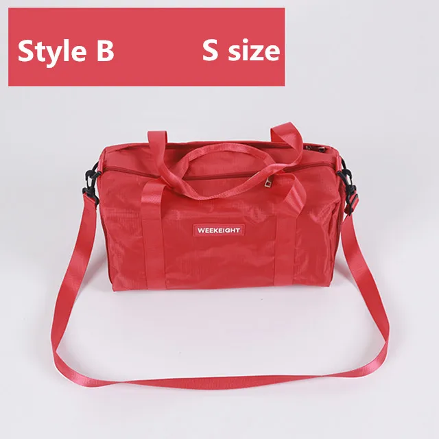 Многофункциональные дорожные сумки для мужчин и женщин, водонепроницаемая сумка для фитнеса и йоги, сумка, сумка для одежды, обувь, сумка для путешествий, модная сумка-мессенджер - Цвет: B-Red-S