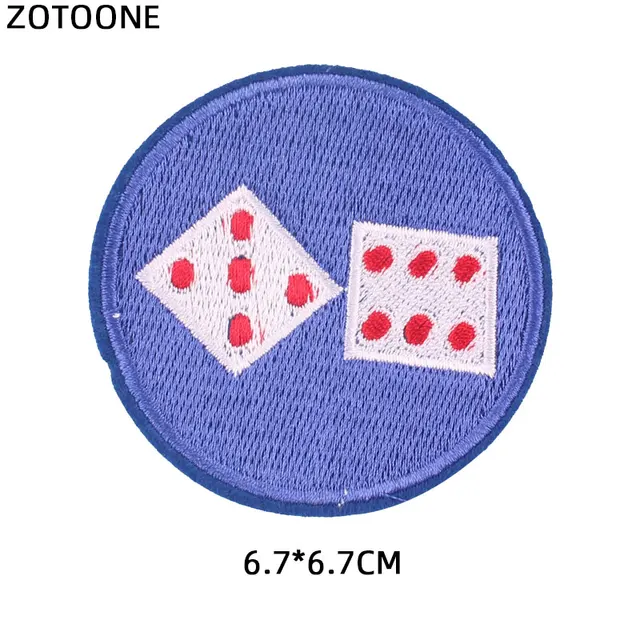 ZOTOONE Round UFO Parches Embroidered Iron on Patches For Clothing DIY Motif Stripes Clothes Stickers Alien Astronaut Badges E PE2085CT