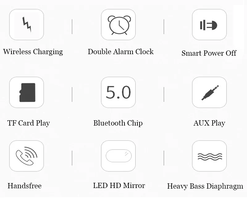 HLTON портативное беспроводное зарядное устройство bluetooth динамика цифровой светодиодный Будильник громкой связи Стерео FM AUX Супер Бас Звук громкий динамик