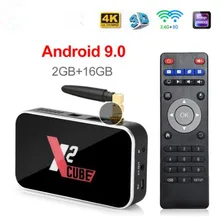 X2 cube Android 9,0 Smart tv BOX 2 GB/16 GB tv BOX X2 Mini Amlogic S905X2 1000M 2,4 GHz+ 5G WiFi медиаплеер приставка