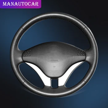 

Car Braid On The Steering Wheel Cover for Mitsubishi Pajero 2008 2009 2010 2011 V73 2011 L200 Auto Braiding Wheel Covers