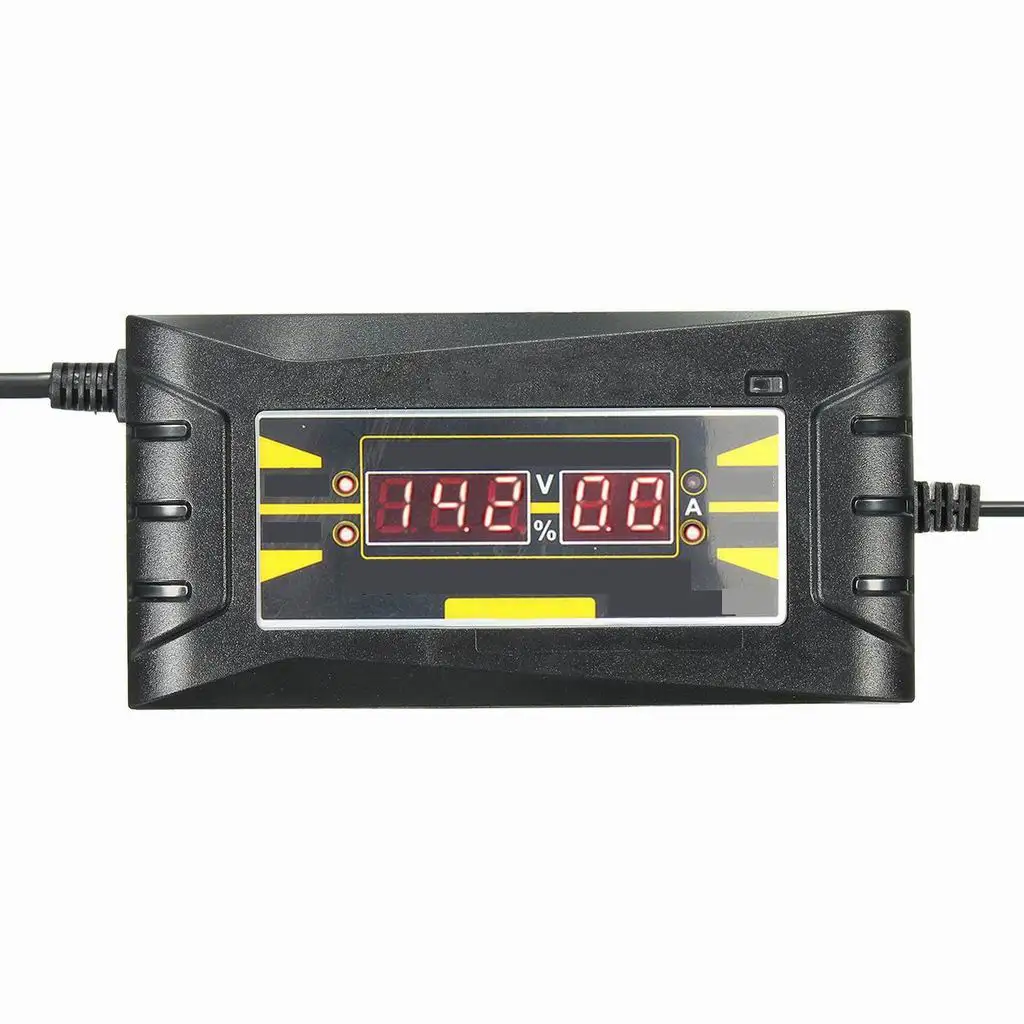 12V 6A Motorcycle Smart Fast Battery Charger with LCD Display EU Plug 