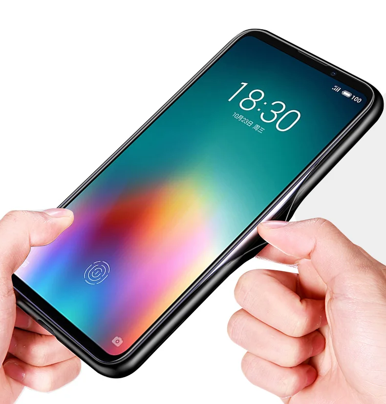 Для Meizu 16T чехол 6," PC Пластиковый стеклянный чехол для телефона черный TPU бампер чехол для Meizu16T M928Q чехол для Meizu 16 t 16T Capa