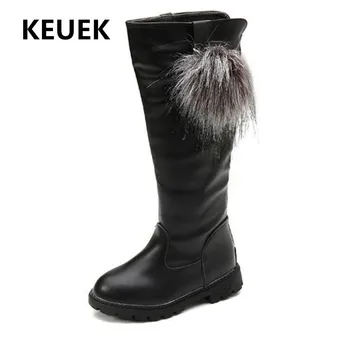 

New Girls Boots Performance Fashion Boots Princess Warm Short Plush Children Shoes Kids Snow Boots High Baby Toddler Shoes 02B