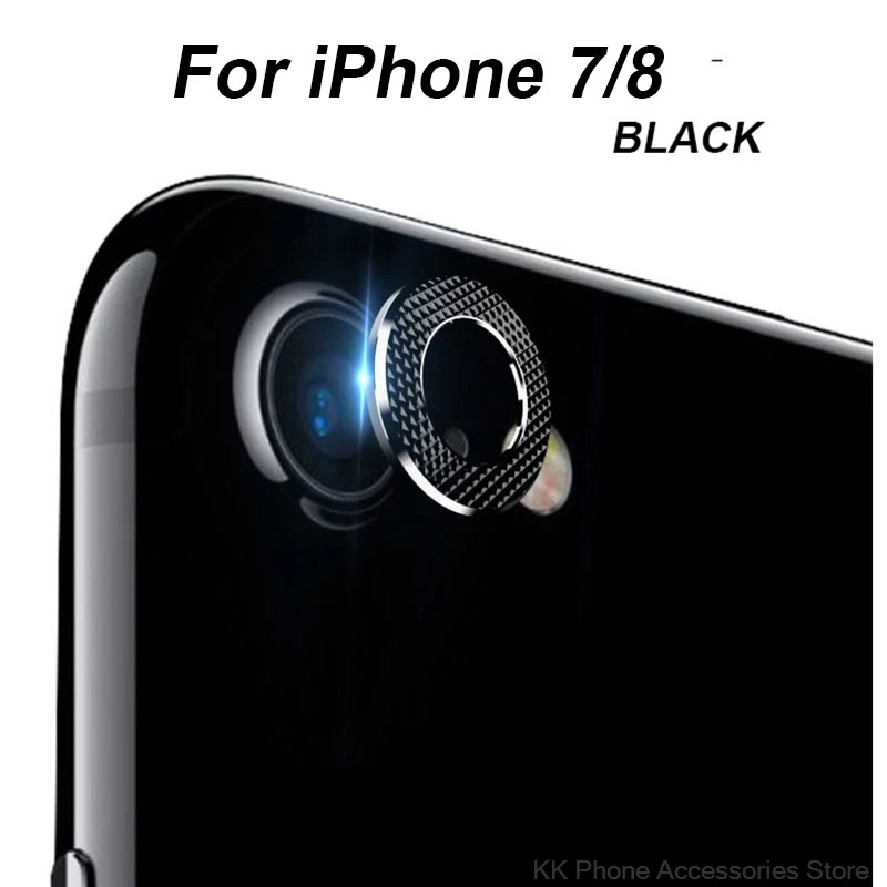 For iPhone 7 8 Чехол для телефона чехол для линзы объектива для iPhone X 10 XS Max XR металлическая крышка объектива для iPhone 6 6s 7 8 плюс кольцо пластинчатый Металл алюминиевый протектор - Цвет: For iPhone 7 8