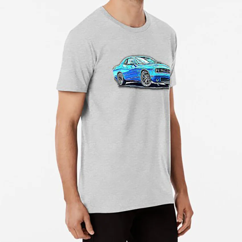 2019 Dodge Challenger RT синяя футболка dodge challenger rt srt demon shirt mopar sticker|Футболки| |