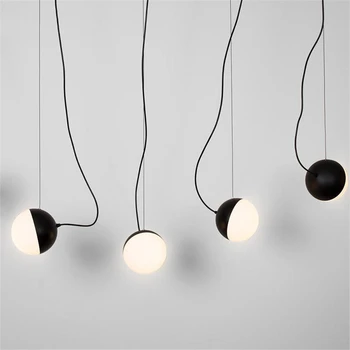 

Nordic Post-modern Ball Glass Pendant Lights Living Room Bedroom Dining Room Table Study Room Line Deco Hanging Lights Lighting