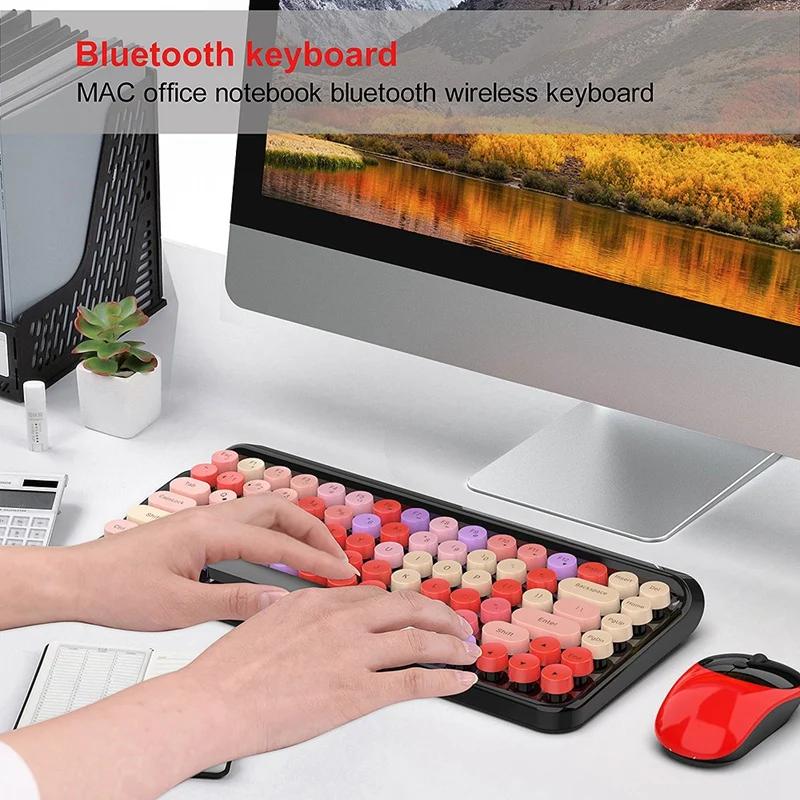 Беспроводная Bluetooth механическая клавиатура/Bluetooth панк клавиатура/Беспроводная клавиатура для IOS/Android/Windows