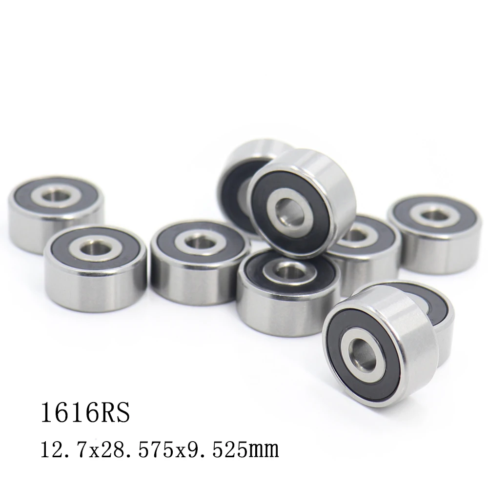 1616 2RS ABEC-1 10 шт 1/2 &quotx1 1/8" x3/8 "дюймовые шариковые подшипники 12 7*28 575*9 525 мм 1616RS |