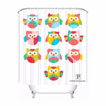 

Custom Cute Owl Sample Modern Waterproof Shower Curtain Home Bath Bathroom s Hooks Polyester Fabric Multi Sizes180509-67