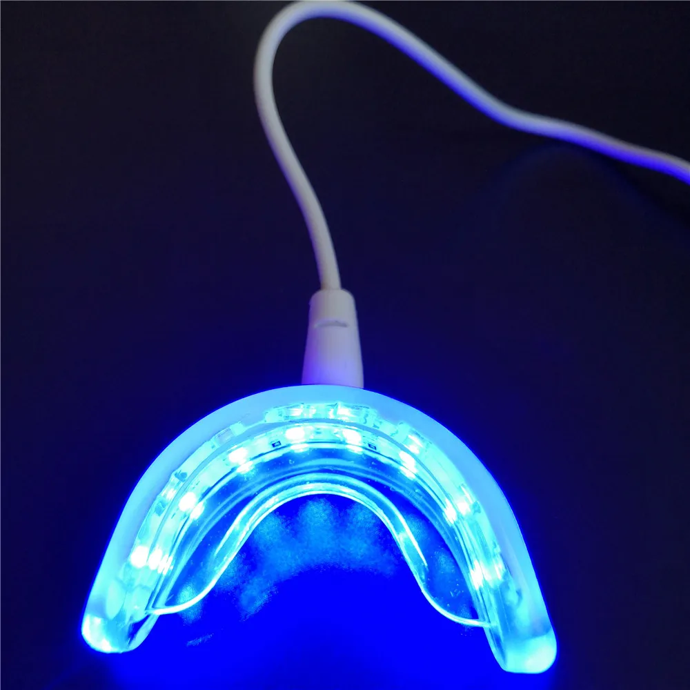 Портативное устройство для отбеливания зубов 4 USB зарядка 16 светодиодов Голубые огни отбеливающий инструмент высокое качество