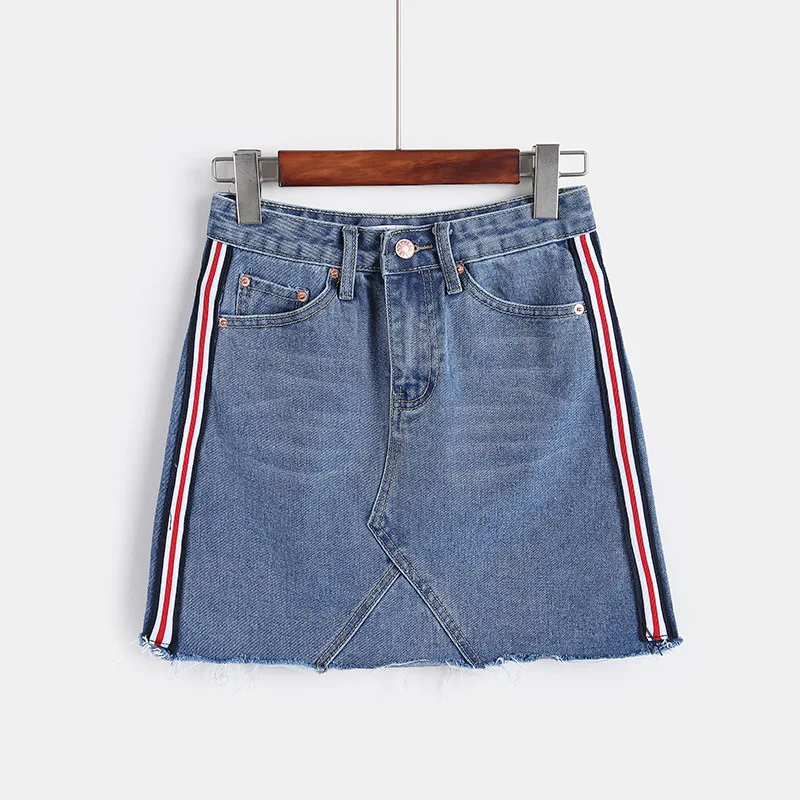 Cross Border WOMEN'S Dress Summer New Style AliExpress Amazon Denim Skirt Women's High-waisted Versatile Short Skirt Fashio