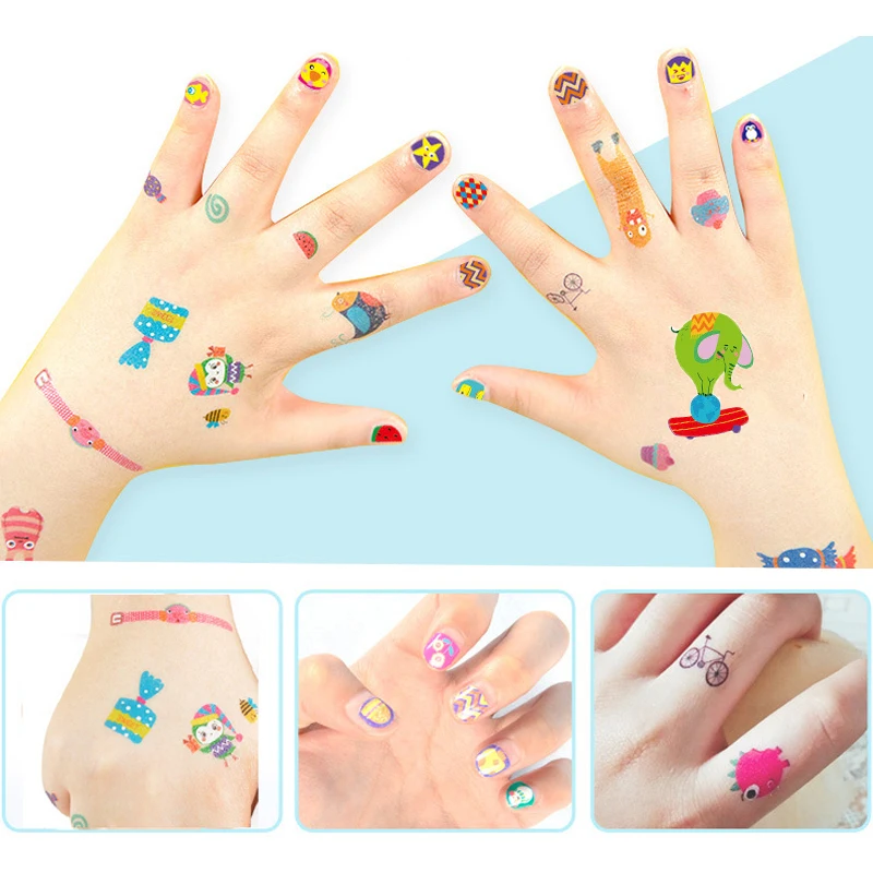 BalleenShiny DIY детские игрушки цветные тату наклейки Мультяшные животные водонепроницаемые временные татуировки наклейки s детские развивающие игрушки подарок