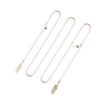 

Simple Leaf Sunglasses Chain For Women Pearl Glasses Chain Hanging Neck Anti-glass Ropes Glasses Accessories#3