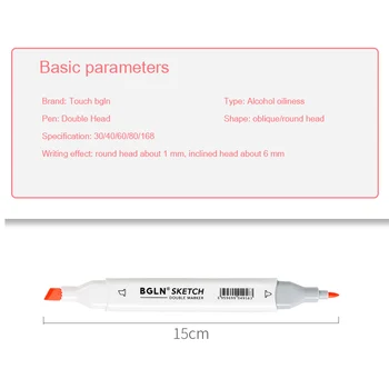 

Marker pen brush set student with double head 80/40/60 color student alcohol mark color pen comic art supplies